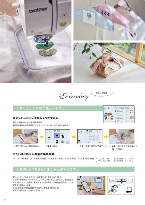 brother ブラザー コンピューターミシン 刺しゅう機能付き PICNO KW EMP0801