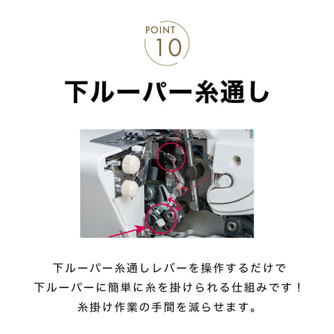 JUKI ジューキ カバーステッチ付きロックミシン MO-345DCN