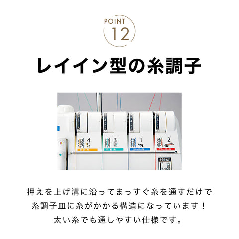 JUKI ジューキ カバーステッチ付きロックミシン MO-345DCN